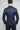 Ashton Blue Jacquard Double-Breasted Suit Close Up Back View