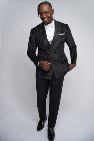 Open image in slideshow, Ashton Velour Stripe Suit
