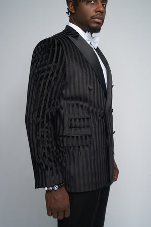 Ashton Velour Stripe Suit
