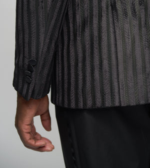 Ashton Velour Stripe Suit